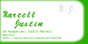 marcell justin business card